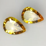 6.08ct Citrine Pear Cut 13x9mm 2pc