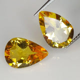 6.08ct Citrine Pear Cut 13x9mm 2pc