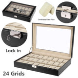 6/10/24 Grids Watch Storage Case Display Box Jewelry Watch Organizer Holder