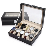 6/10/24 Grids Watch Storage Case Display Box Jewelry Watch Organizer Holder