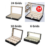 6/10/24 Grids Watch Storage Case Display Box Jewelry Watch Organizer Holder