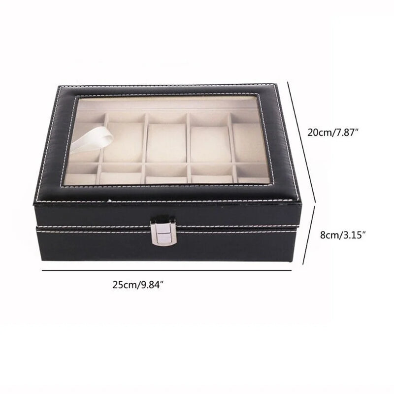 6/10 Grids Watch Storage Case Display Box Jewelry Organizer Holder