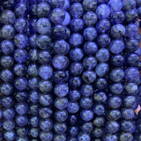 6-10mm Cordierite Beads 15'' Round Stone Loose Beads Jewelry Making Women Men