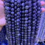 6-10mm Cordierite Beads 15'' Round Stone Loose Beads Jewelry Making Women Men
