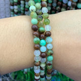 6-10mm Green Chrysopase Stone Beads 15'' Round DIY Loose Beads