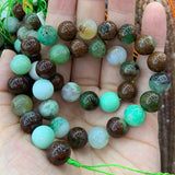 6-10mm Green Chrysopase Stone Beads 15'' Round DIY Loose Beads