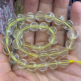 6-10mm Lemon Quartz Beads 15'' Round Faceted DIY Loose Beads