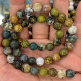 6-10mm Ocean Agate Stone Beads Round DIY Loose Beads