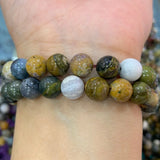 6-10mm Ocean Agate Stone Beads Round DIY Loose Beads