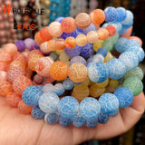 7 Chakra Healing Frost Agates Round Spacer Beads for Jewelry Making