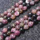 6-10mm Round 128 Faceted Mixed Tourmaline Beads