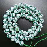 6-10mm Green Buddhism Buddha DZI Agates Beads 14'' DIY Beads