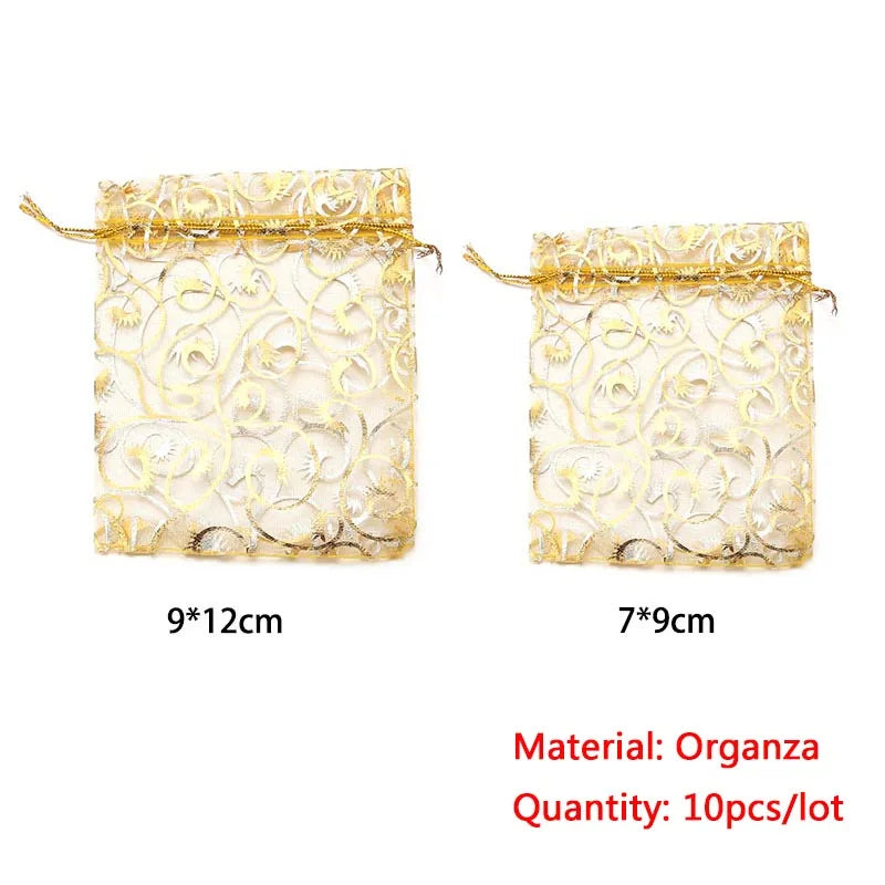 20 Colors Organza Bag Jewelry Packaging 7x9 9x12 10x14cm Wedding Party Pouches