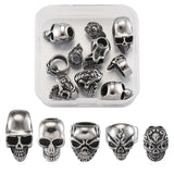304 Stainless Steel Skull Spacer Beads for DIY Jewelry Making