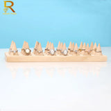 Solid Wood Jewelry Rings Display Stand Cone Storage Rack