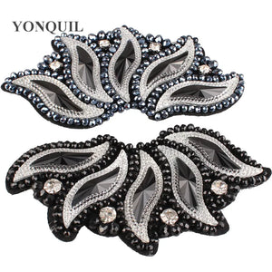 Silver Rhinestones Applique Trim Garment Costume Decor DIY HATS Accessories