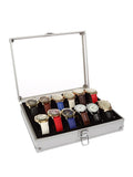 6/12 Grids Watch Display Box Case Locked Jewelry Storage