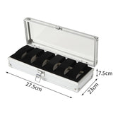 6/12 Grids Watch Display Box Case Locked Jewelry Storage