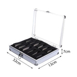6/12 Grids Watch Display Box Case Locked Jewelry Storage