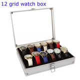 6/12 Grids Watch Display Box Case Locked Jewelry Storage