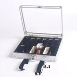 6/12 Grids Watch Display Box Case Locked Jewelry Storage
