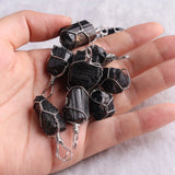 10-25mm Natural Tourmaline Stone Pendants - Set of 12