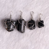 10-25mm Natural Tourmaline Stone Pendants - Set of 12