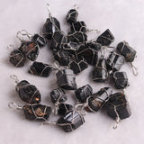 10-25mm Natural Tourmaline Stone Pendants - Set of 12