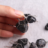 10-25mm Natural Tourmaline Stone Pendants - Set of 12