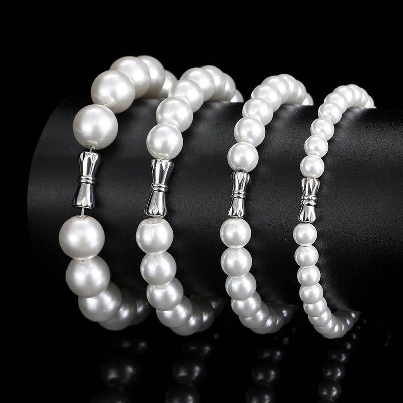 Freshwater Pearl Beaded Bracelet Stainless Steel Clasp