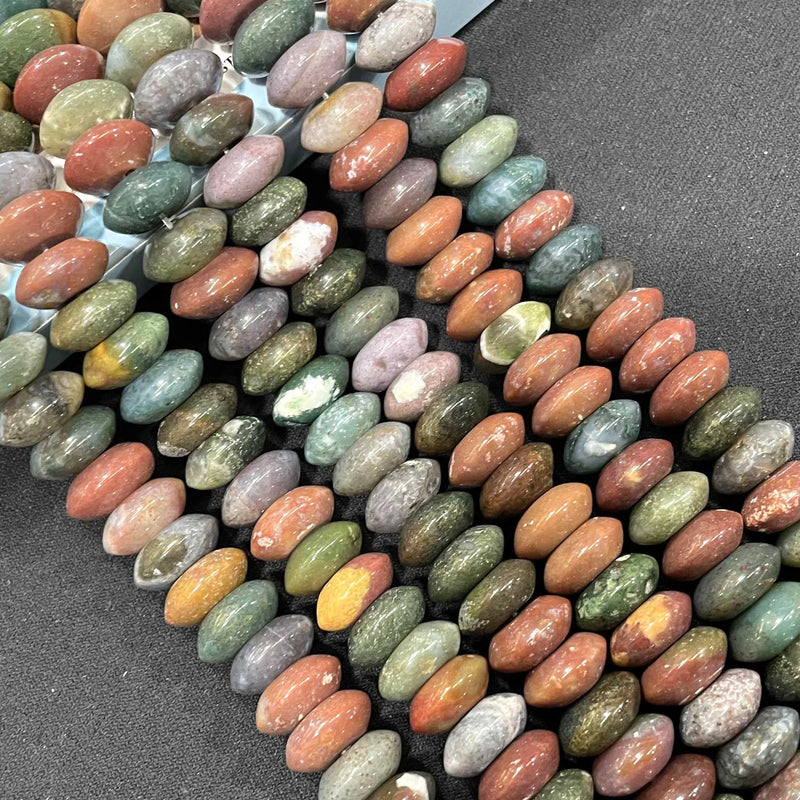 6*12MM Natural Stone Round Flat Beads for Jewelry Making