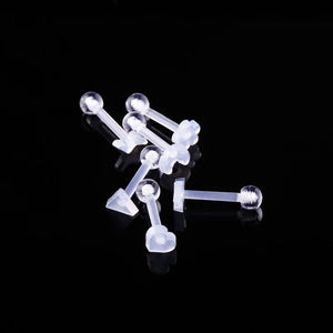 16g Ear Piercing Earring Set Heart Flower Triangle Moon Star Lip Labret