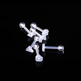 16g Ear Piercing Earring Set Heart Flower Triangle Moon Star Lip Labret