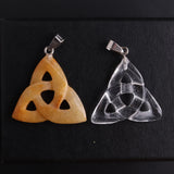 Triangle Hollow Out Natural Stone Necklace Pendant Druzy Chakra Pendulum