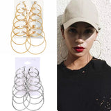 Punk Hoop Earrings Set - Steampunk Ear Clip Punk Earring Ear Ring
