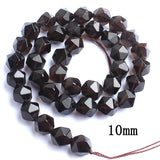 6-12mm Faceted Brown Smoky Quartzs Beads For Jewelry Making 15''