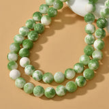 6-12mm Green Milk Cover Persian Jade Round Beads for Jewelry Making