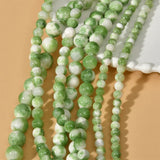 6-12mm Green Milk Cover Persian Jade Round Beads for Jewelry Making