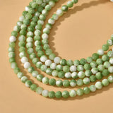 6-12mm Green Milk Cover Persian Jade Round Beads for Jewelry Making