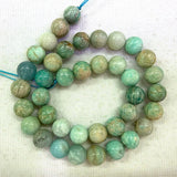 6-12mm Green Amazonite Stone Beads Round DIY Loose Beads 15''