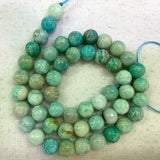 6-12mm Green Amazonite Stone Beads Round DIY Loose Beads 15''