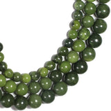 6-12mm Green Canada Jade Gemstone Beads Round DIY Loose Beads for Jewelry Making