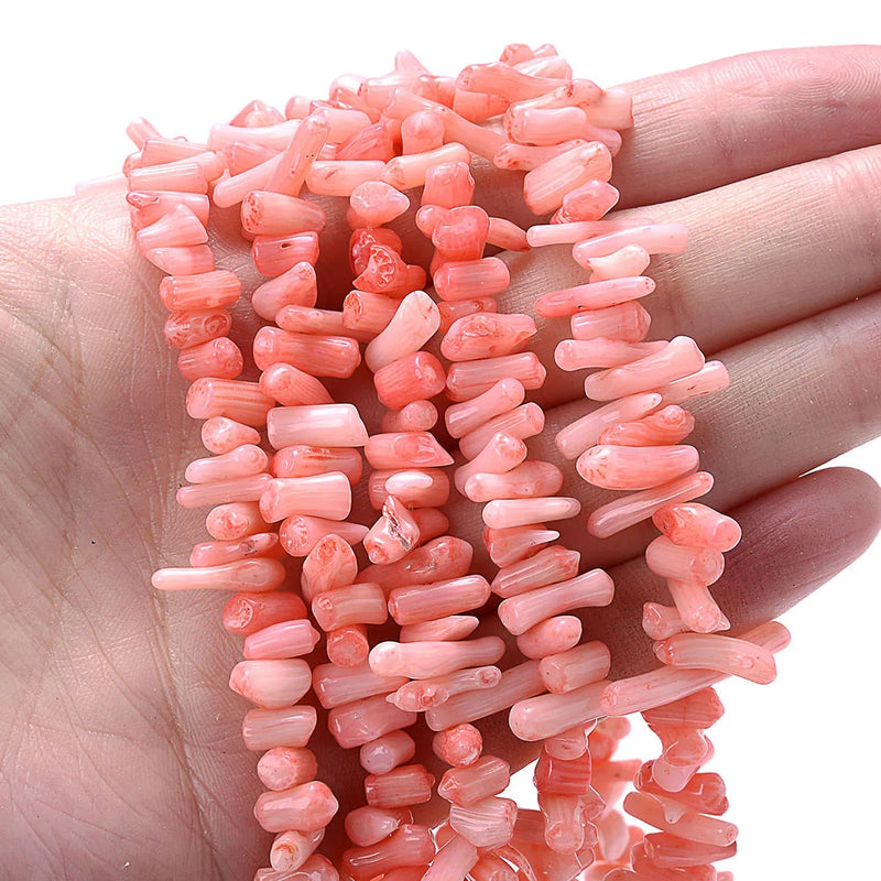 Natural Shell Beads Sea Bamboo Coral Shape Loose Beads for Jewelry Making