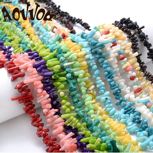 Natural Shell Beads Sea Bamboo Coral Shape Loose Beads for Jewelry Making