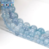 6-12mm Natural Stone Beads Aquamarines Chalcedony Round Loose Beads