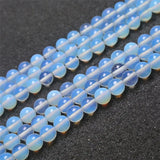 6-12mm Natural Opal Round Stone Beads DIY Necklace Bracelet Making 15"