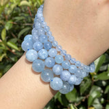 6-12mm Natural Aquamarine Stone Beads for Jewelry Making