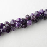 6-12mm Faceted Dark Purple Amethyst Beads 15''