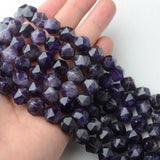 6-12mm Faceted Dark Purple Amethyst Beads 15''
