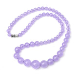 6*14 MM Light Purple Violet Necklace for Girlfriend